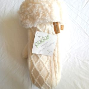 Pudus Classic Knit Winter Mittens for Women